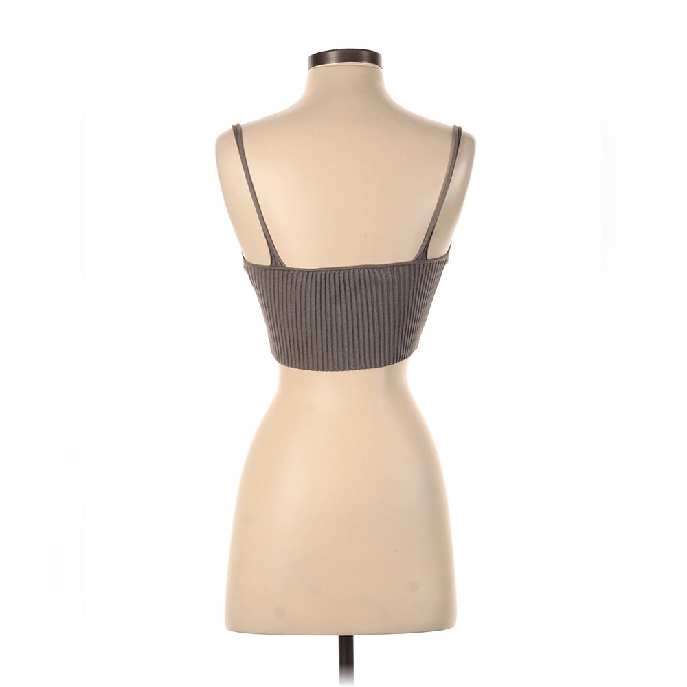 Zara Taupe Ribbed Knit Top - Picture 2 of 3